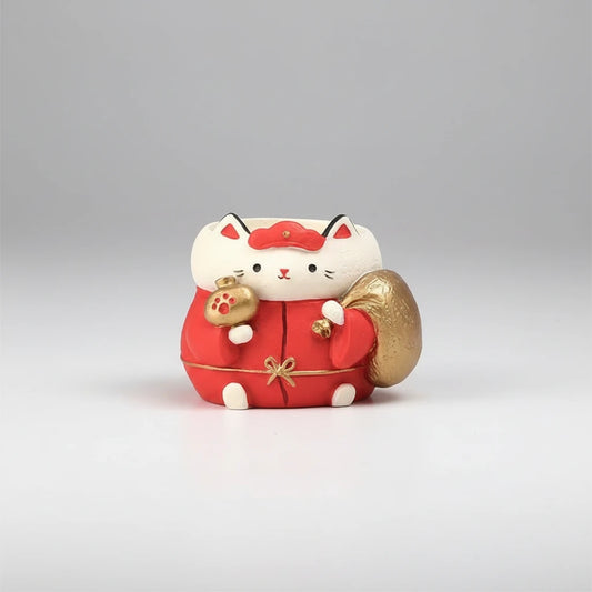 Japanese Neko Mini Decorative Vase (Shichifukujin)