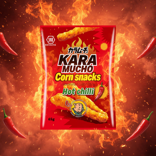 Koikeya Karamucho Corn Snacks Hot Chili
