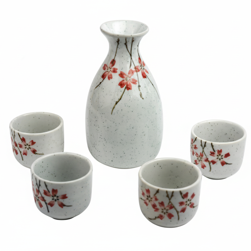 Ceramic Sake Set (Sakura)