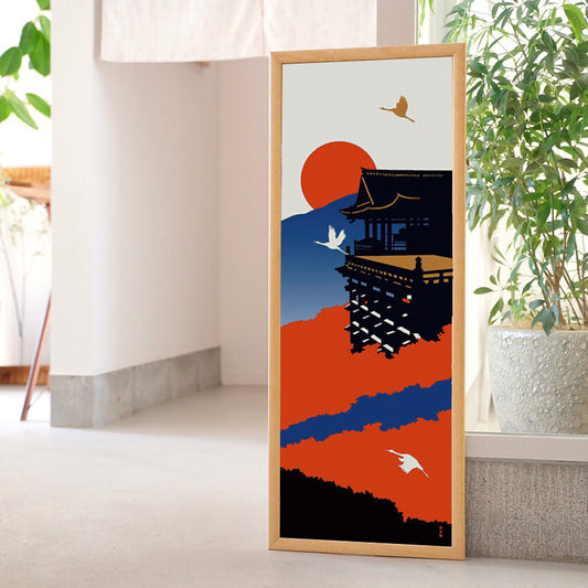 Japanese Tenugui Kiyomizu-dera Sunset