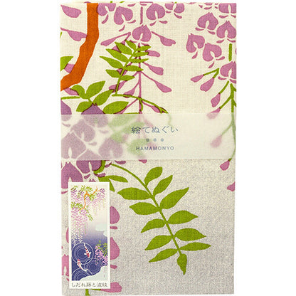 Japanese Tenugui Wisteria & Koi