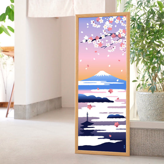 Japanese Tenugui Sakura & Mt.Fuji