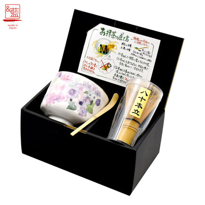 Matcha Bowl Set Hana Kobo Pink - Made in Japan