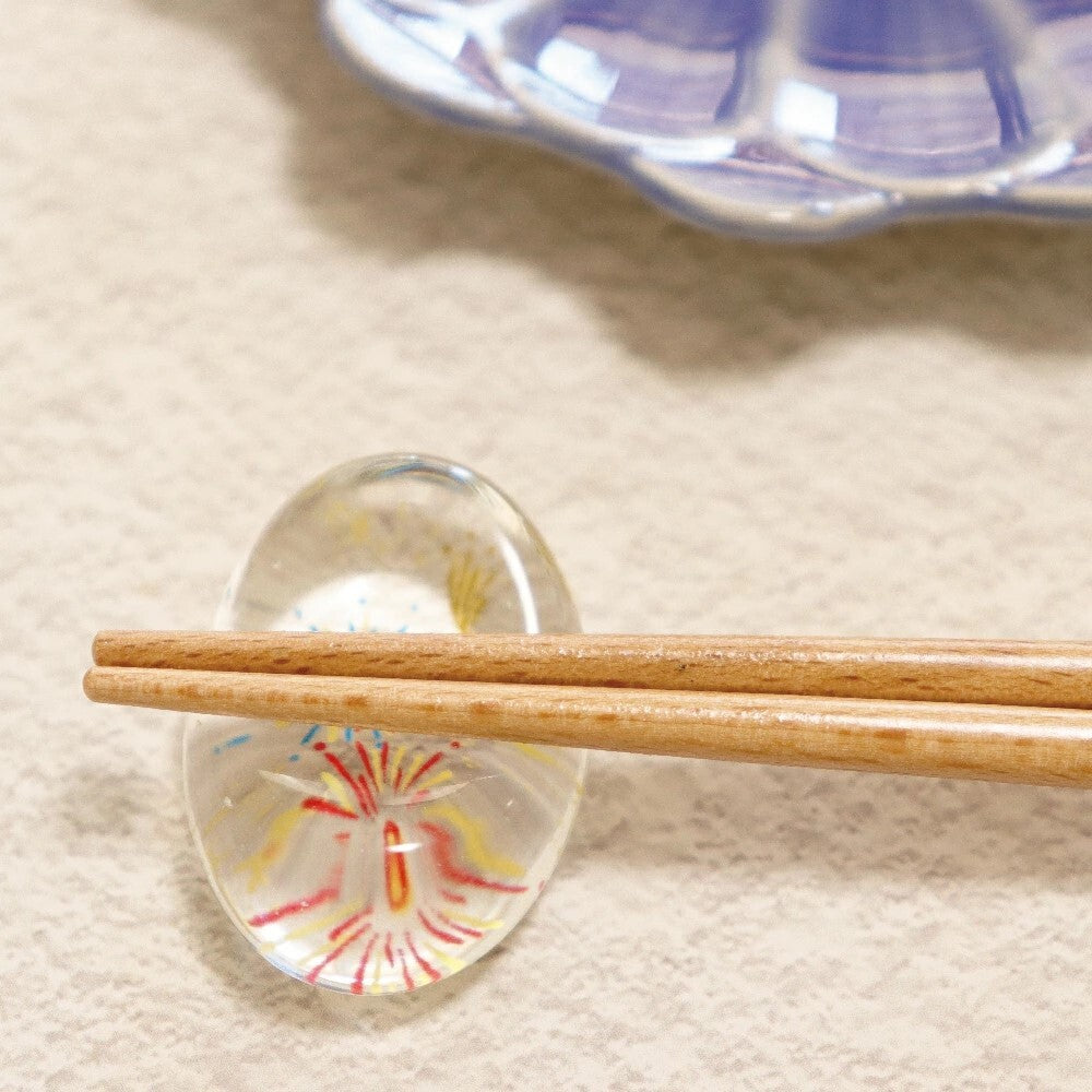 Flame Japanese Chopsticks Set with Glass Rests