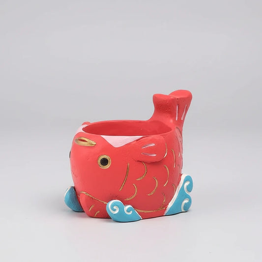 Koi Carp Japanese Decorative Vase