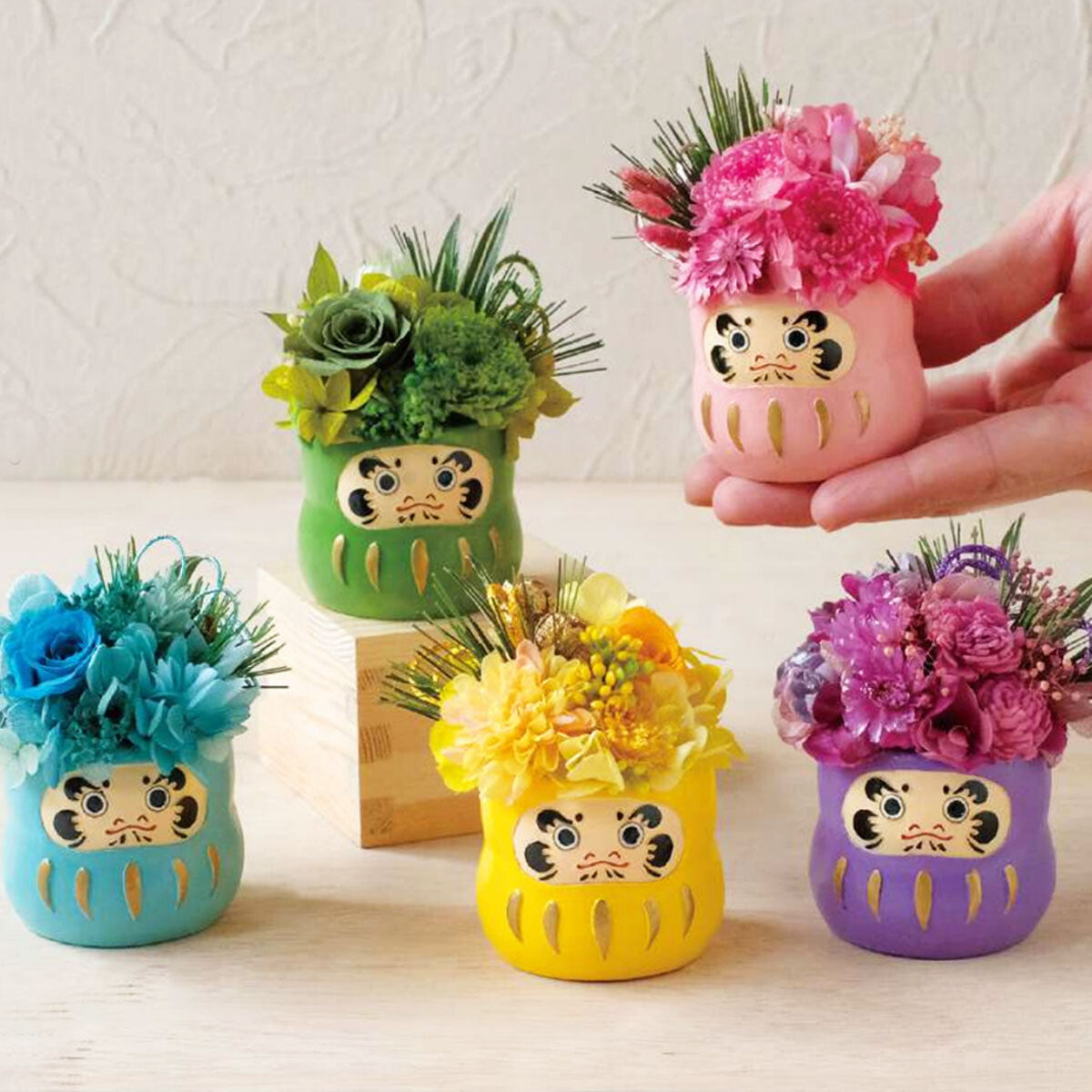 Daruma Mini Vaso Decorativo Giapponese