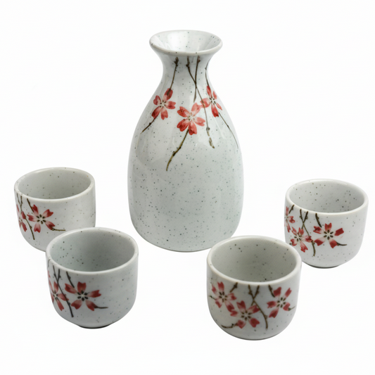 Ceramic Sake Set (Sakura)